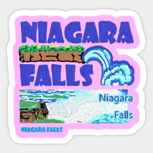 niagara falls, oil painting Sticker